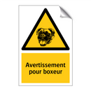 Avertissement pour boxeur
