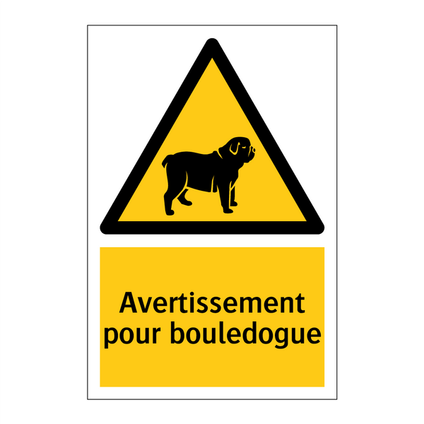 Avertissement pour bouledogue