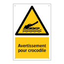 Avertissement pour crocodile