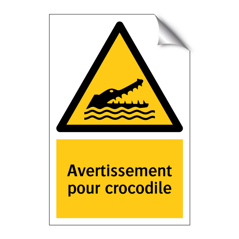 Avertissement pour crocodile