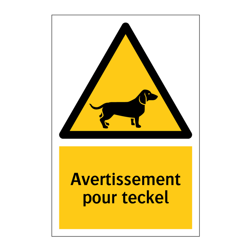 Avertissement pour teckel