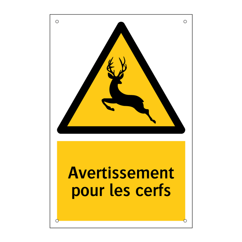 Avertissement pour les cerfs
