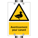 Avertissement pour canard