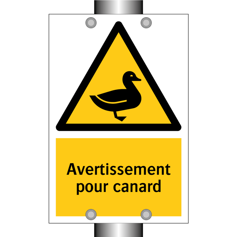 Avertissement pour canard