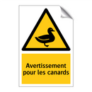 Avertissement pour les canards