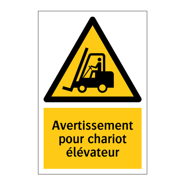 Avertissement pour chariot élévateur