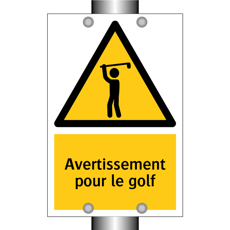 Avertissement pour le golf