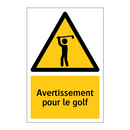 Avertissement pour le golf