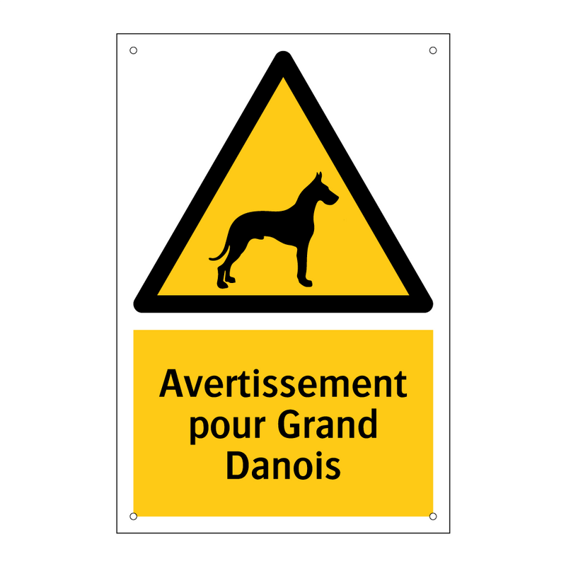 Avertissement pour Grand Danois