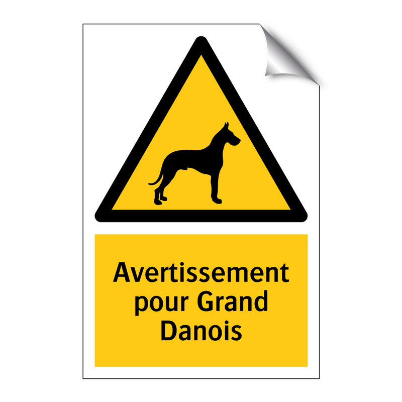 Avertissement pour Grand Danois