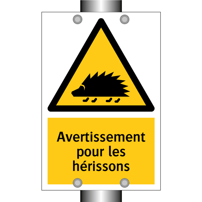 Avertissement pour les hérissons