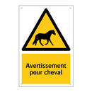 Avertissement pour cheval