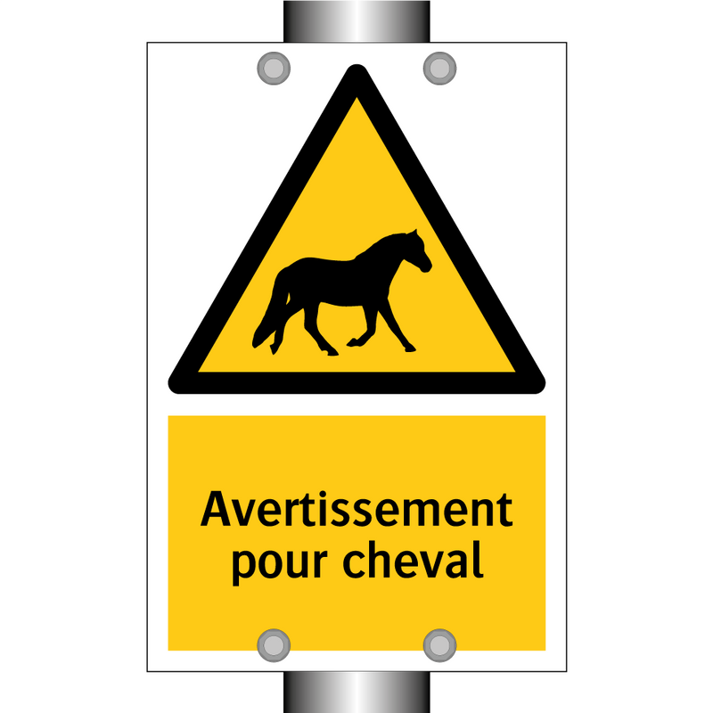 Avertissement pour cheval