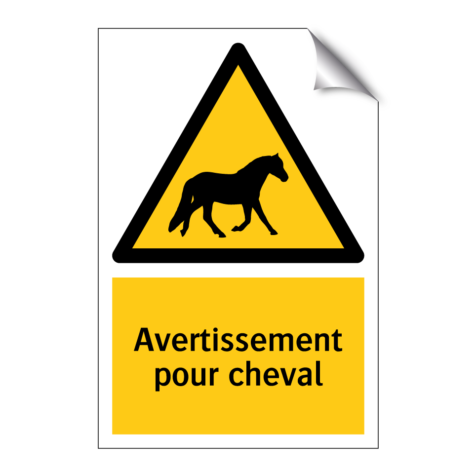 Avertissement pour cheval