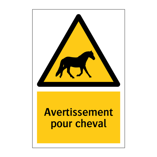 Avertissement pour cheval