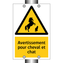 Avertissement pour cheval et chat