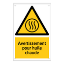 Avertissement pour huile chaude