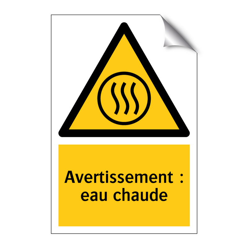 Avertissement : eau chaude