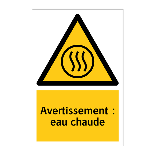 Avertissement : eau chaude