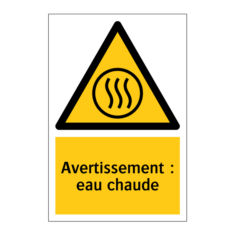 Avertissement : eau chaude