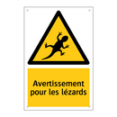 Avertissement pour les lézards
