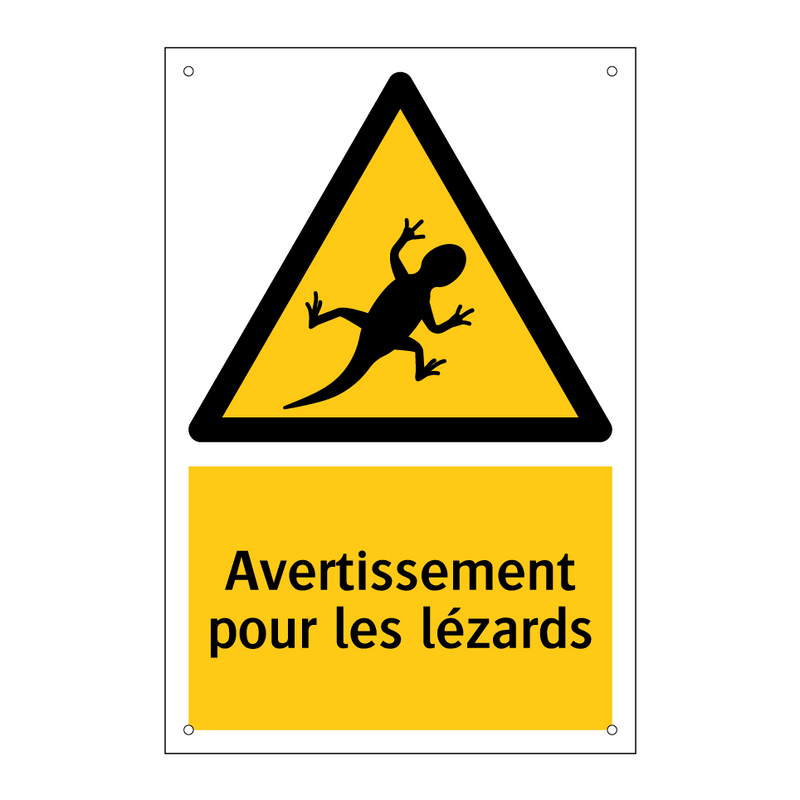 Avertissement pour les lézards