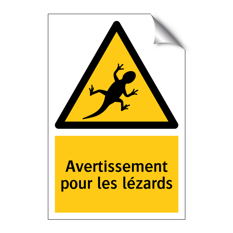 Avertissement pour les lézards