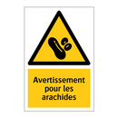Avertissement pour les arachides