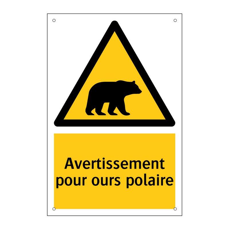 Avertissement pour ours polaire