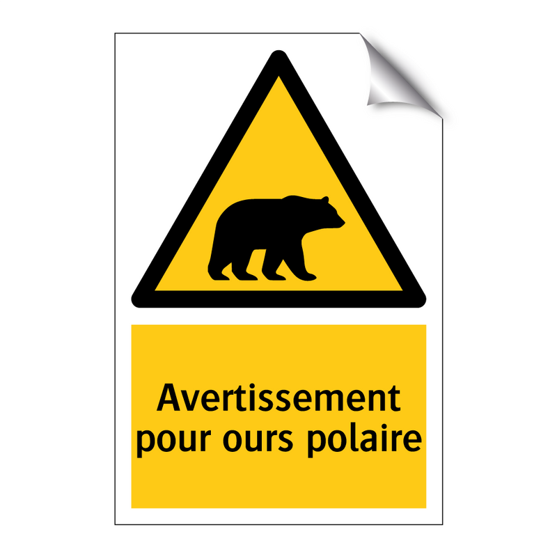 Avertissement pour ours polaire