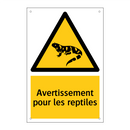 Avertissement pour les reptiles