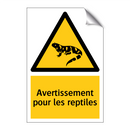 Avertissement pour les reptiles