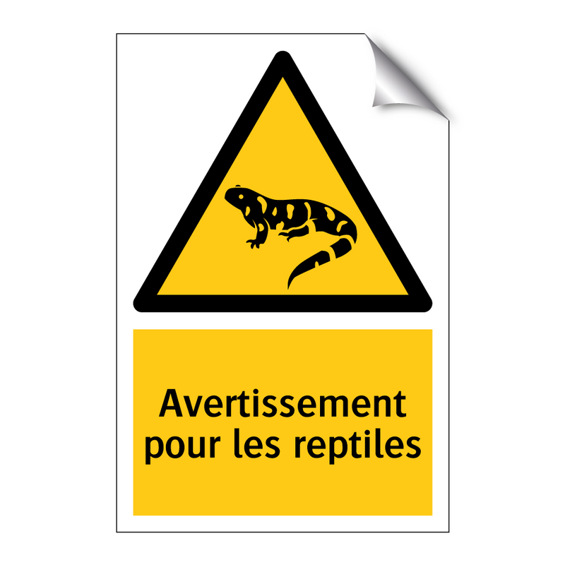Avertissement pour les reptiles