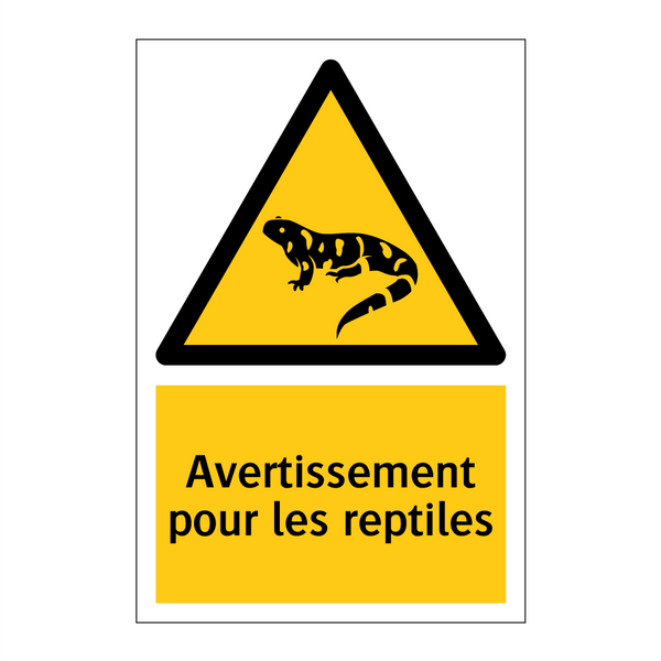 Avertissement pour les reptiles