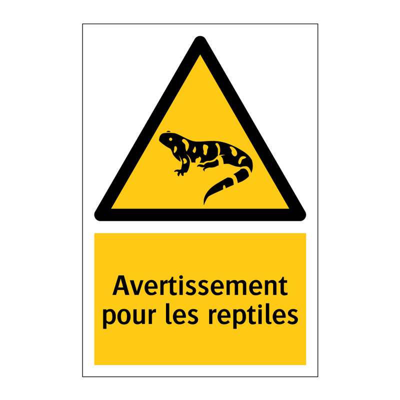 Avertissement pour les reptiles