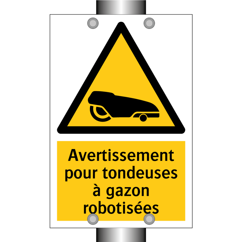 Avertissement pour tondeuses à gazon robotisées