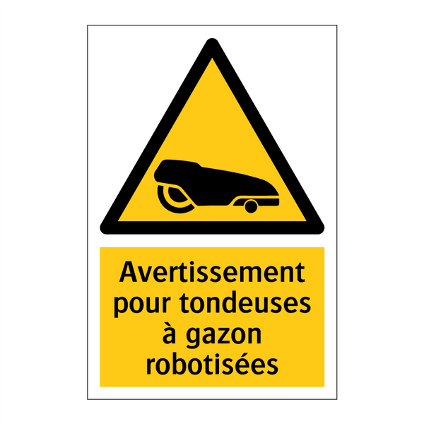 Avertissement pour tondeuses à gazon robotisées