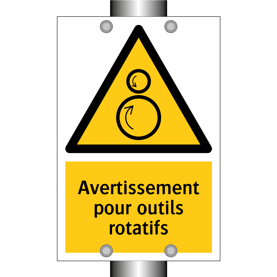Avertissement pour outils rotatifs