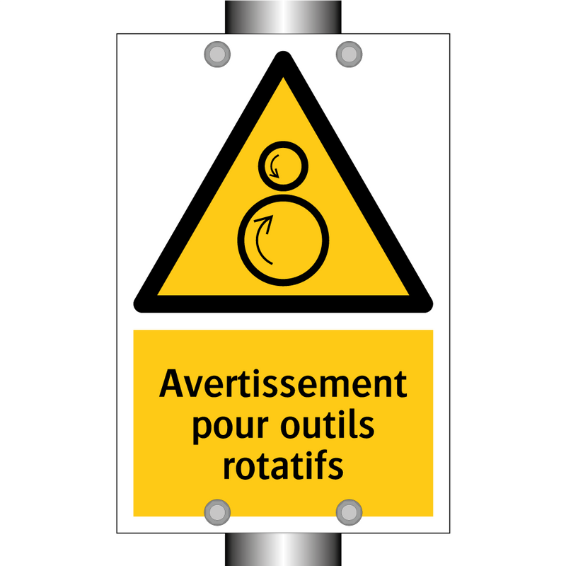 Avertissement pour outils rotatifs