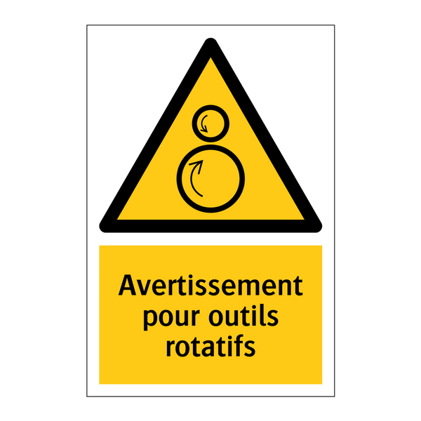 Avertissement pour outils rotatifs