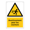 Avertissement pour les coureurs
