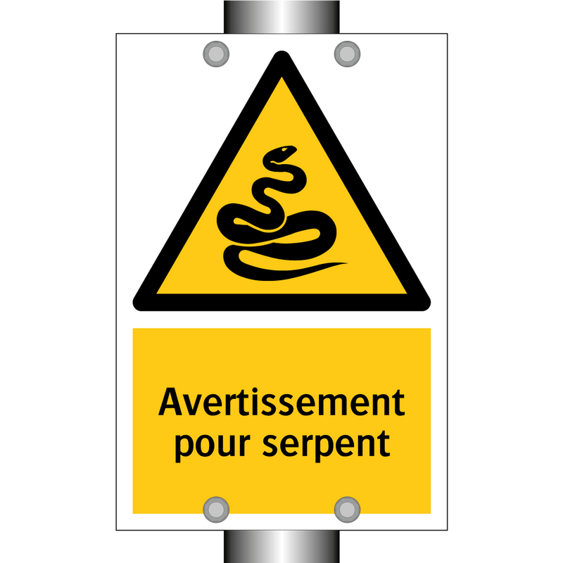 Avertissement pour serpent