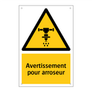Avertissement pour arroseur