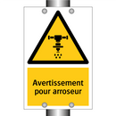 Avertissement pour arroseur