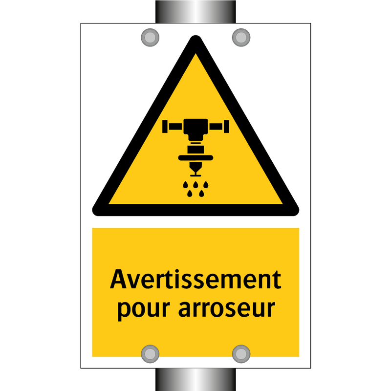 Avertissement pour arroseur