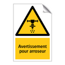 Avertissement pour arroseur
