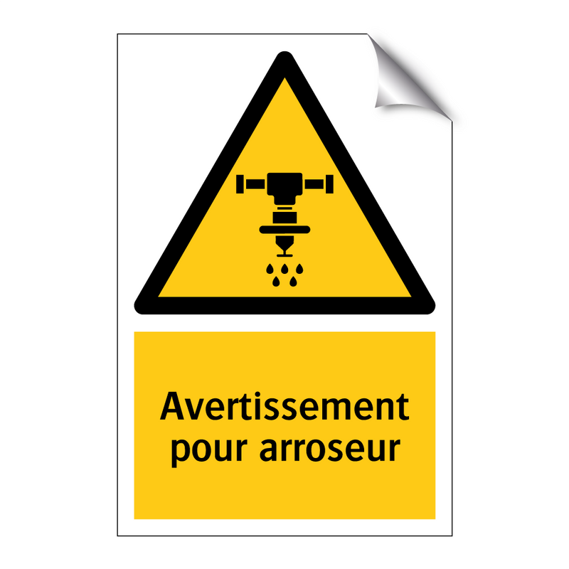 Avertissement pour arroseur