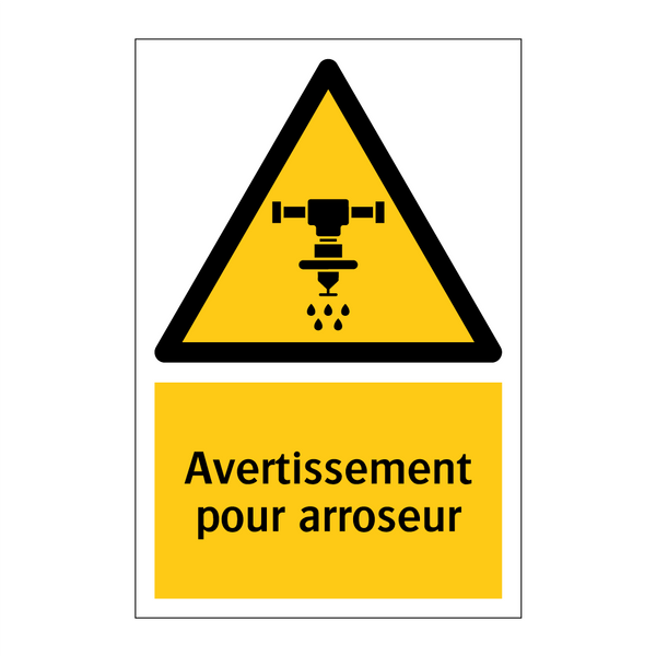 Avertissement pour arroseur