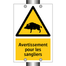Avertissement pour les sangliers