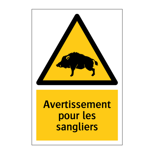 Avertissement pour les sangliers